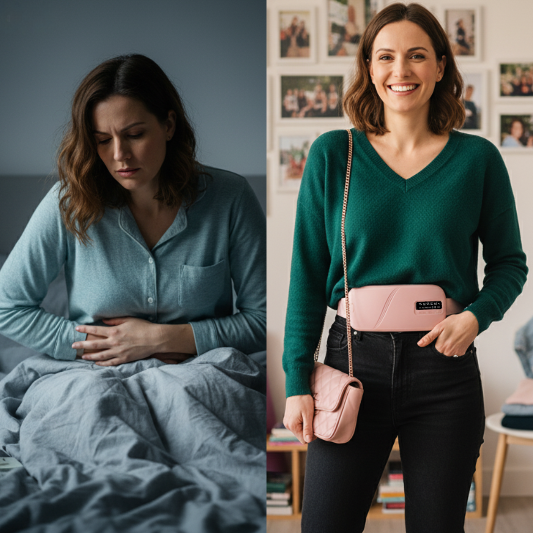 CalmHug – Period Heat Pad & Vibration Belt